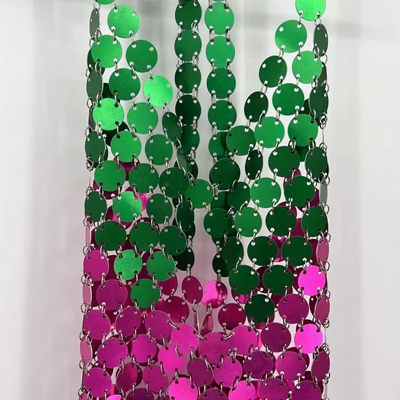 FANNIE SCHIAVONI Cara 2.0 Dress in Pink & Green